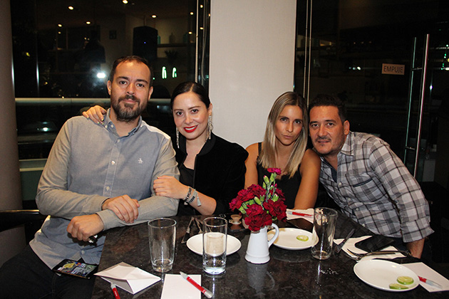 Óscar Barrera, Christiane Sándoval, Daniela Cruz y Bernardo Huerta