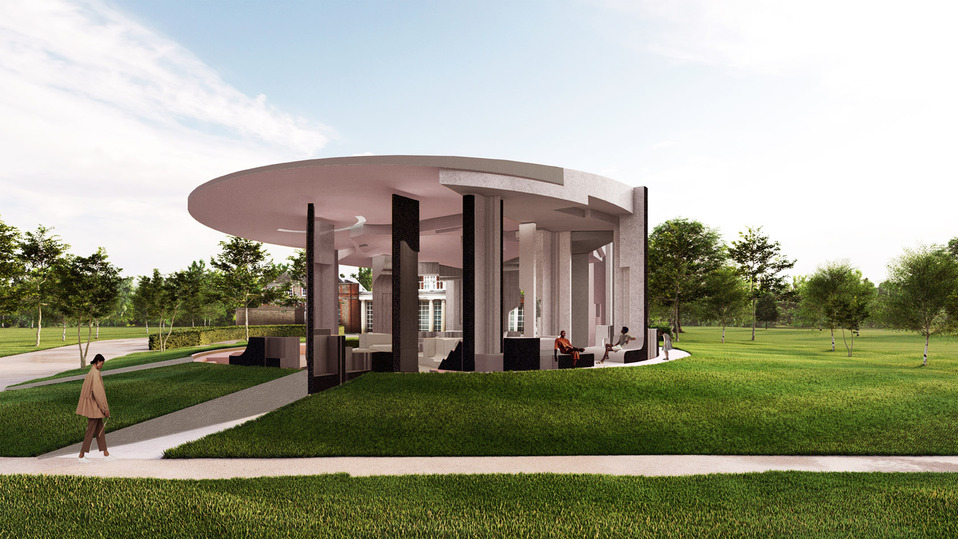 Serpentine Pavilion 2020 diseño de Counterspace, Render, Exterior © Counterspace