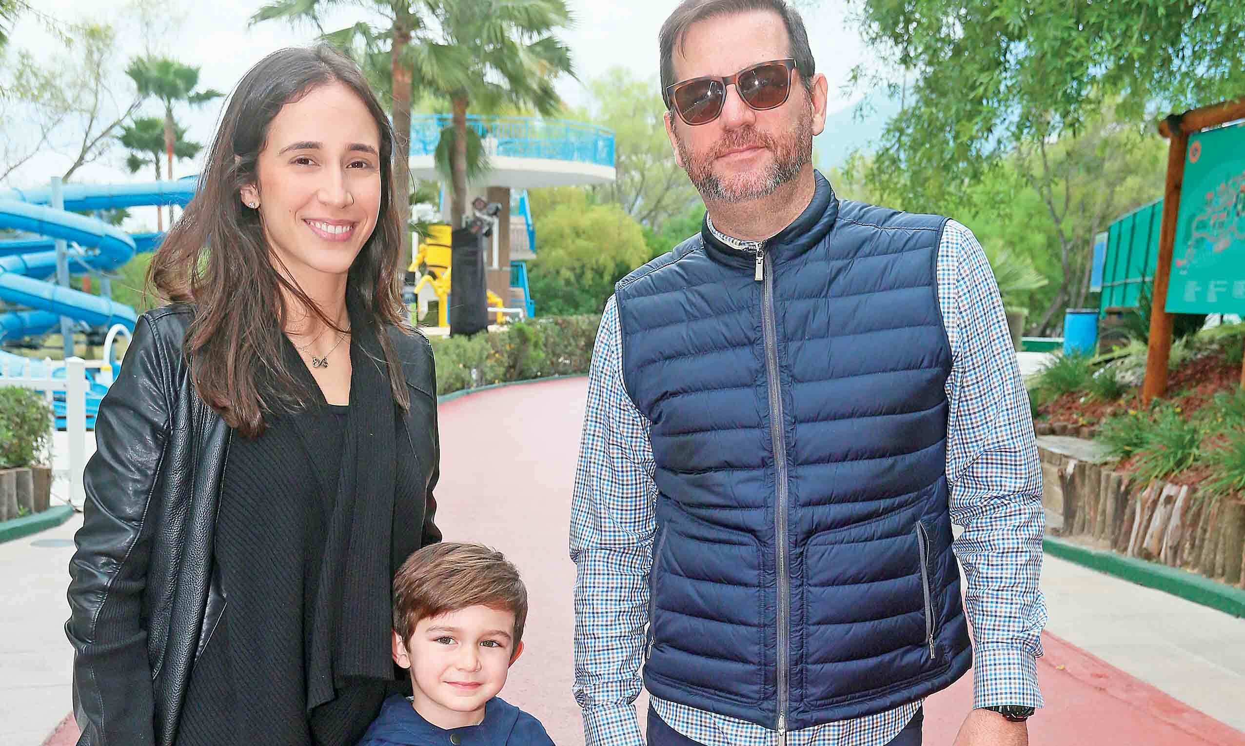 Stephanie Schiemann de Santos, Fede Santos y Federico Santos