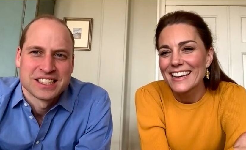 FOTO: Los Duques de Cambridge no pudieron hacer la visita en persona por la cuarentena (Foto: Youtube)