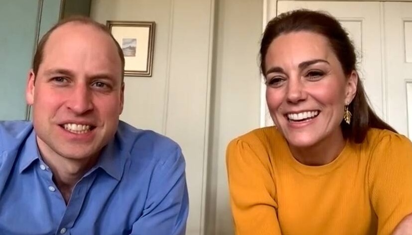 FOTO: Los Duques de Cambridge no pudieron hacer la visita en persona por la cuarentena (Foto: Youtube)
