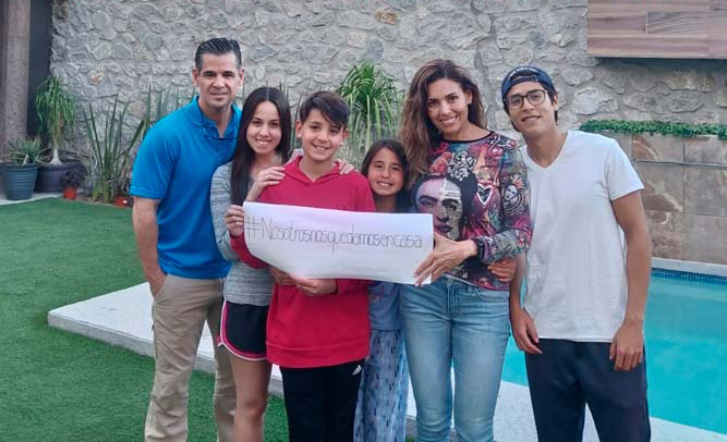 Raúl, Andrea, Santiago, Andrea y Raúl