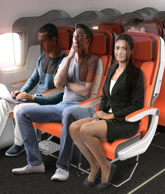Los asientos de avión serán diferentes después de la pandemia (Foto: Aviointeriors)