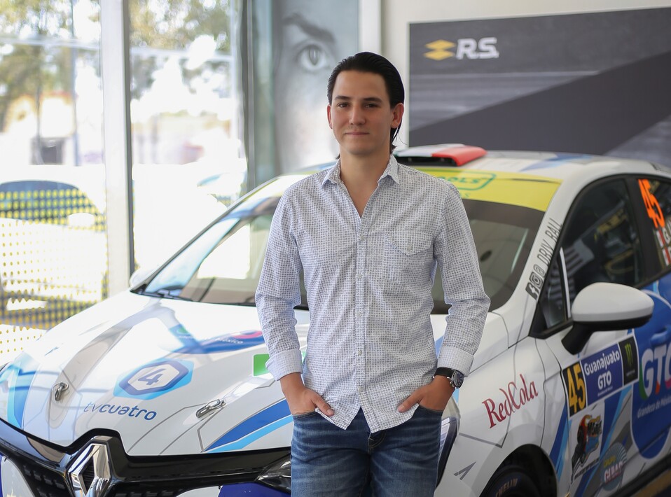 El piloto leonés Gustavo Urióstegui representó a Guanajuato en el Rally. Foto: Aarón Solís