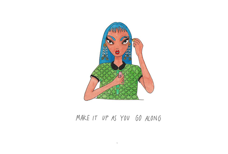 Ilustración de Emma Allegretti para Gucci Beauty.