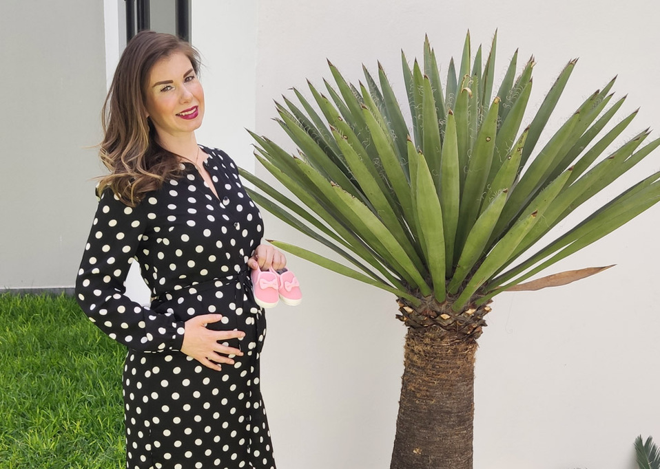 Daniela Villalobos disfruta de su embarazo aún en aislamiento social (Foto: Jaime Jiménez)