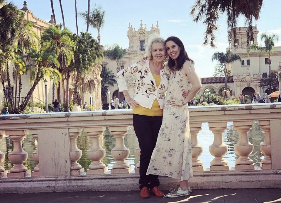 Giovanna Acha y su mamá.