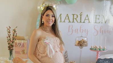 Jazmín Murillo en su baby shower