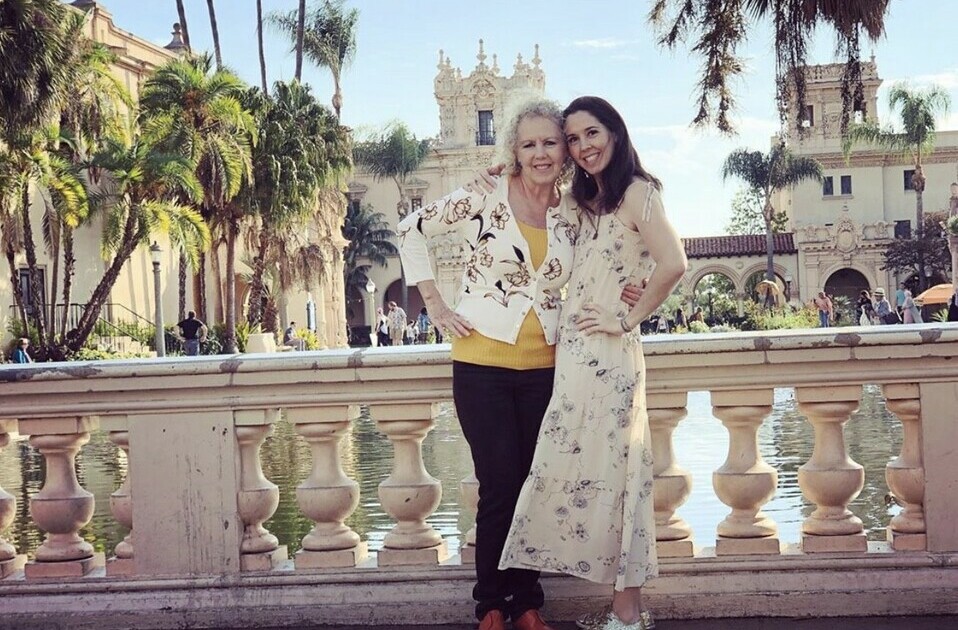 Giovanna Acha y su mamá.