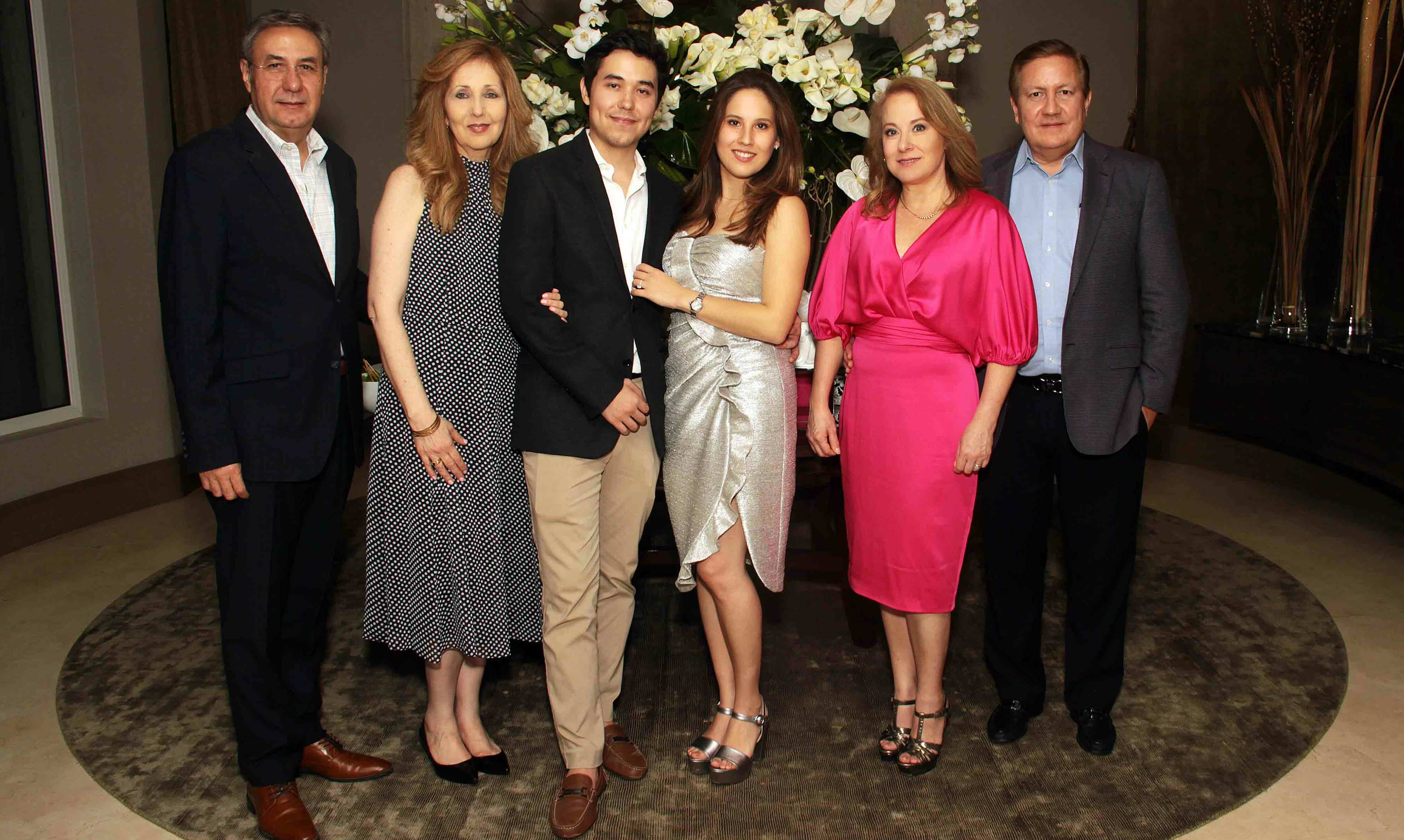 Mario Peña, Rosa María Náder de Peña, Adrián Peña, Mónica Zambrano Garza, Mónica Lucía Garza de Zambrano y José Hernán Zambrano
