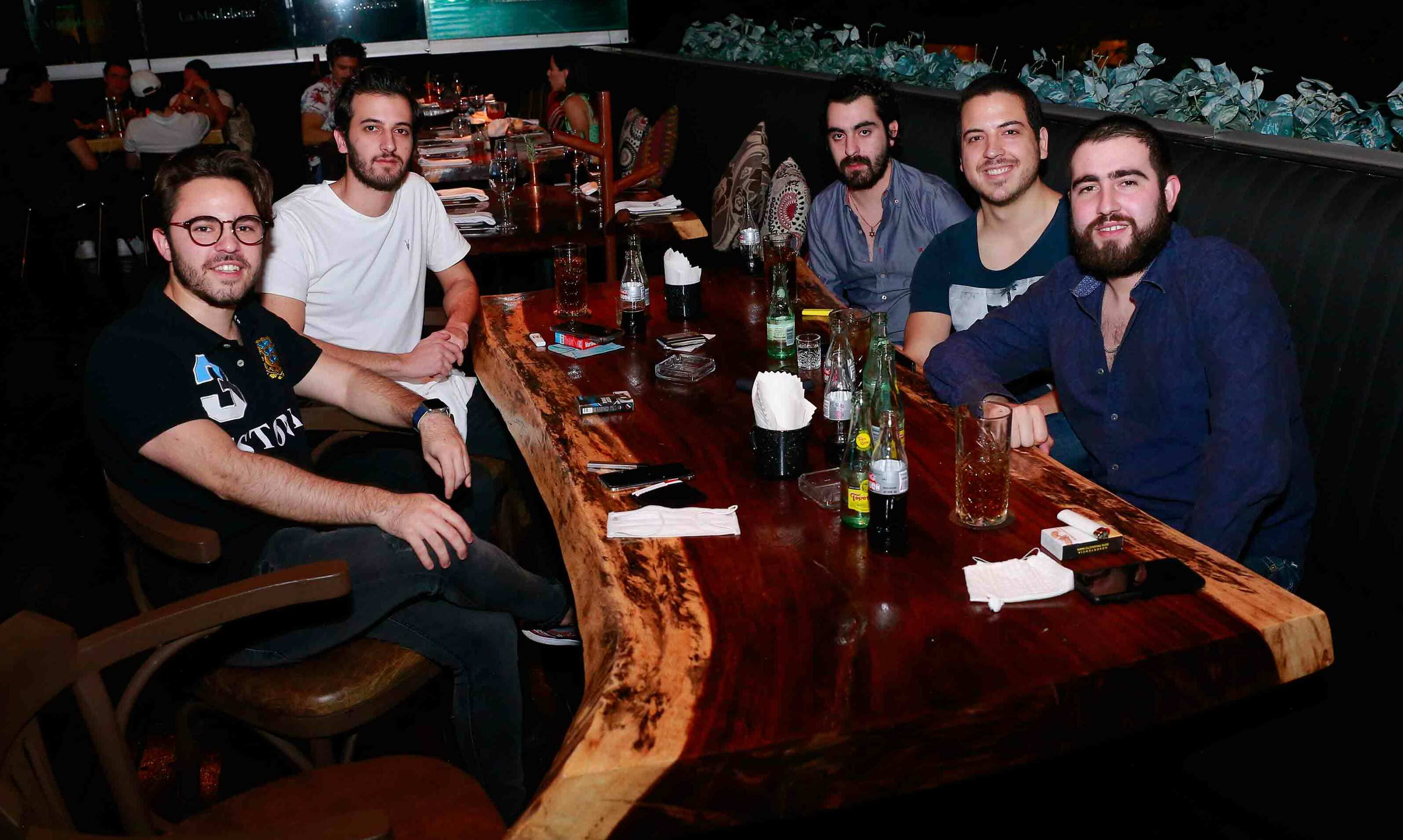 Andrés Garza, Nazri Andonie, Francisco Nevares, Marcelo Meléndez y Poncho Ayala