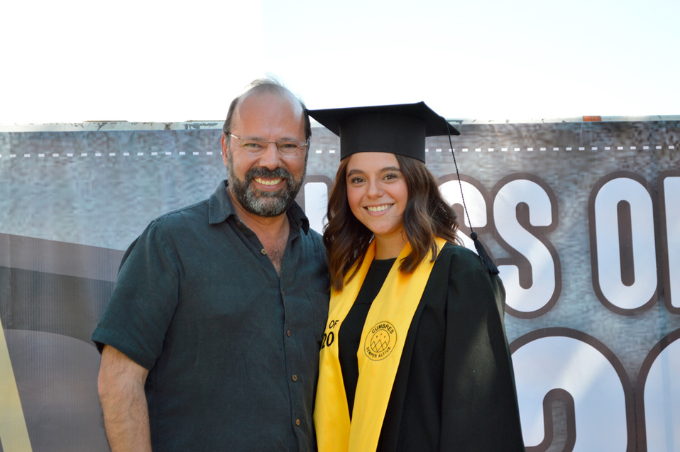 María Fernanda con su papá