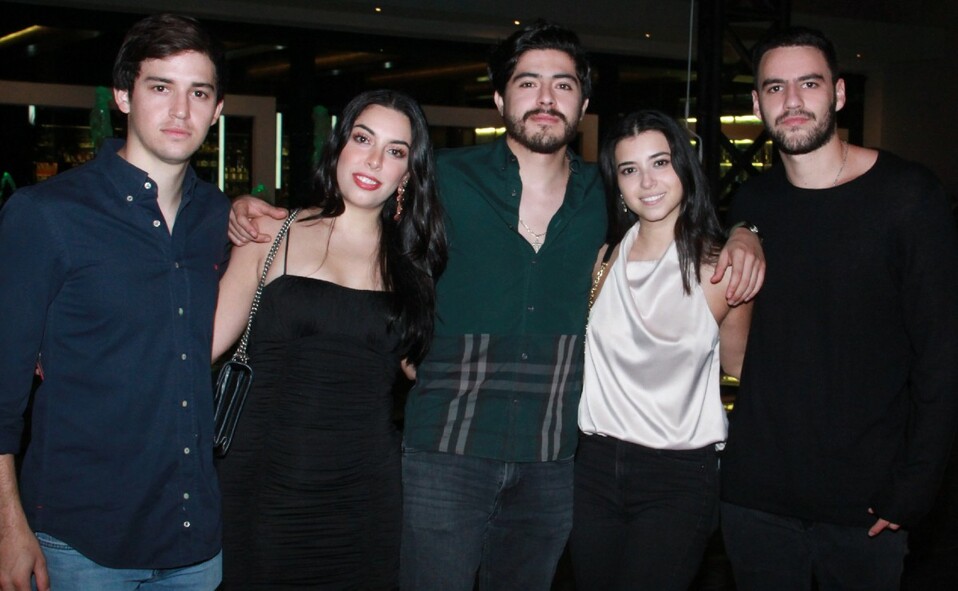 Jesús Delgado, Valeria Villarreal, Alan González, Lucía Balboa y Fede Hinojosa.FOTO: OMAR VALDEZ