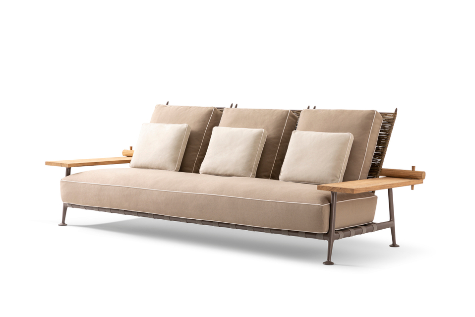 Philippe Starck diseñó el sofá de la serie Fenc-e Nature.