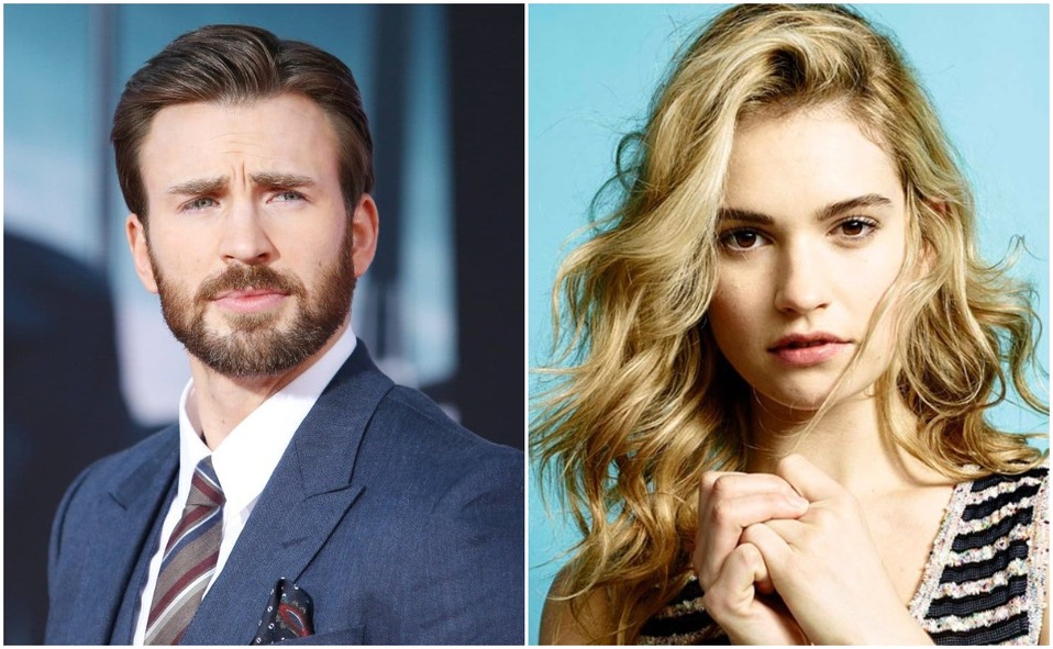 Chris Evans y Lily James, ¿la nueva pareja de Hollywood? (Foto: Instagram)