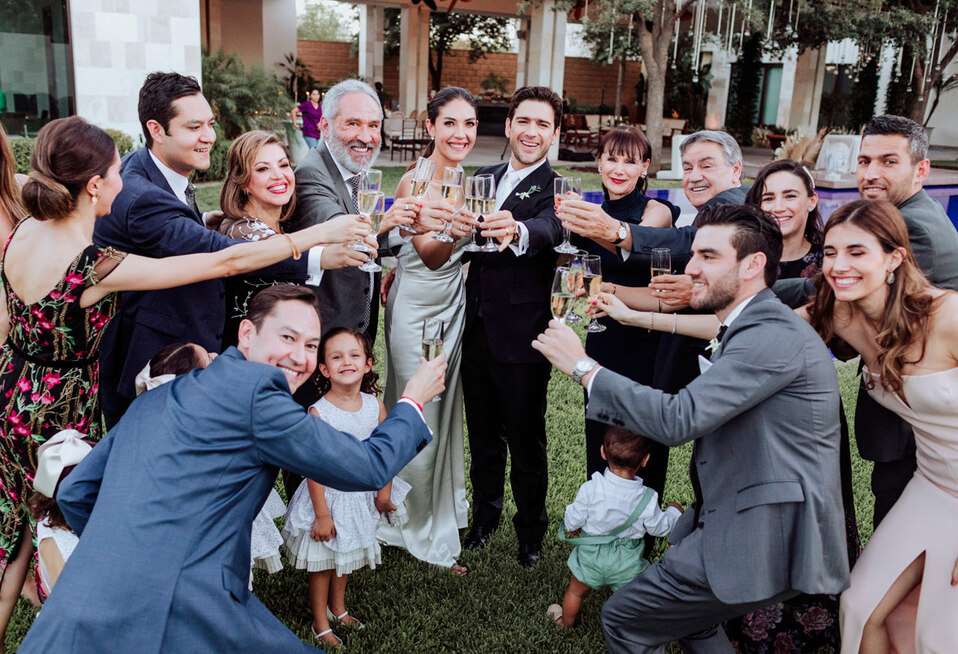 Durante el brindis