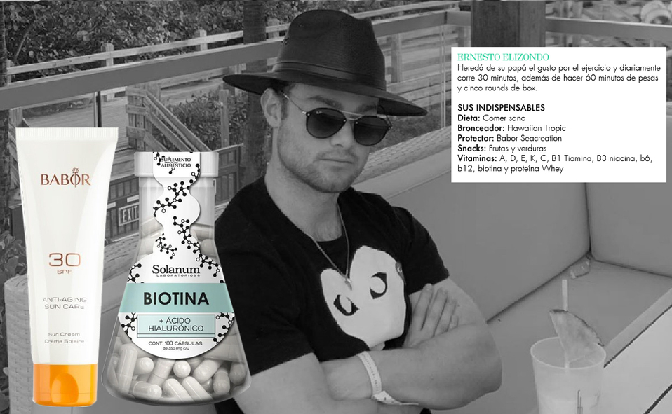 Heredó de su papá el gusto por el ejercicio y diariamente corre 30 minutos, además de hacer 60 minutos de pesas y cinco rounds de box.  SUS INDISPENSA