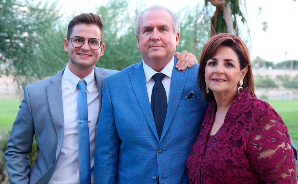 Familia del novio. Miguel, Luis Miguel y Rosa
