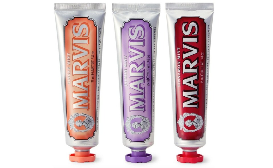 Canela, jengibre o jazmín son algunas de las opciones de este dentífrico empaquetado en una presentación vintage, estilo boticario. marvis www.mrporte