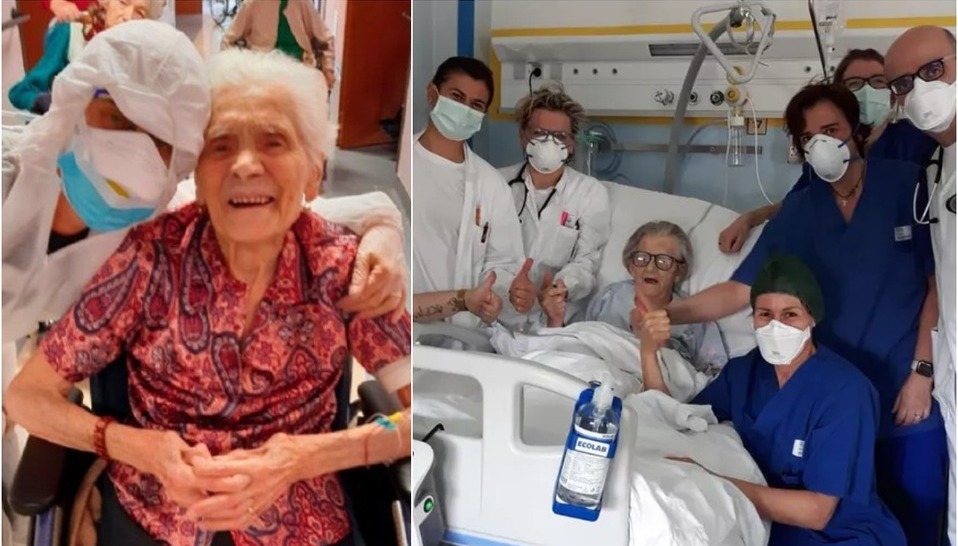 Abuelos de todo el mundo que vencieron el covid-19 (Foto: Twitter)
