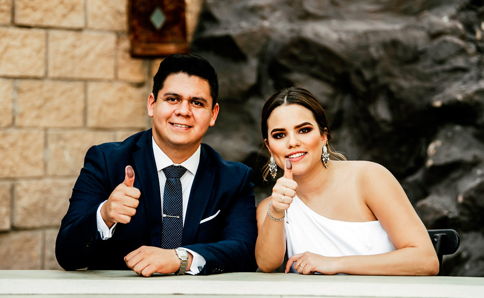 Los nuevos esposos