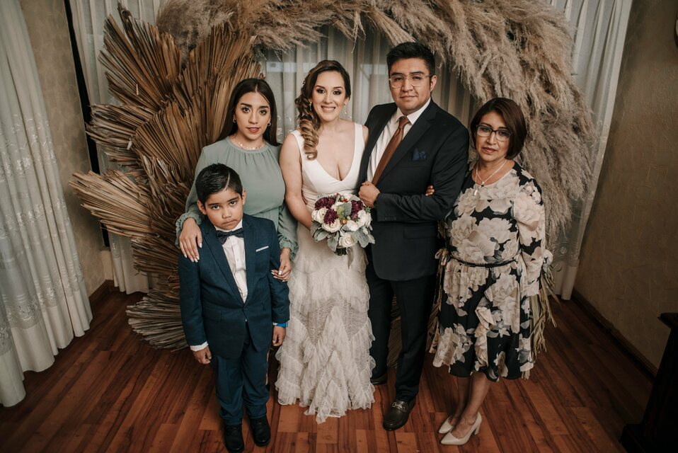 Íker Carrazco, Argelia Mayoral, Zuleth Butrón, José María Carrazco y Alma Carrazco. Foto:@espinozaphotography
