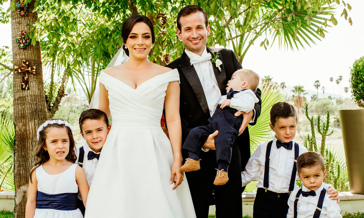 Los pajecitos. Ximena, Juan Pablo, Magda, Juan Carlos, Gonzalo, Rodrigo y Alonso