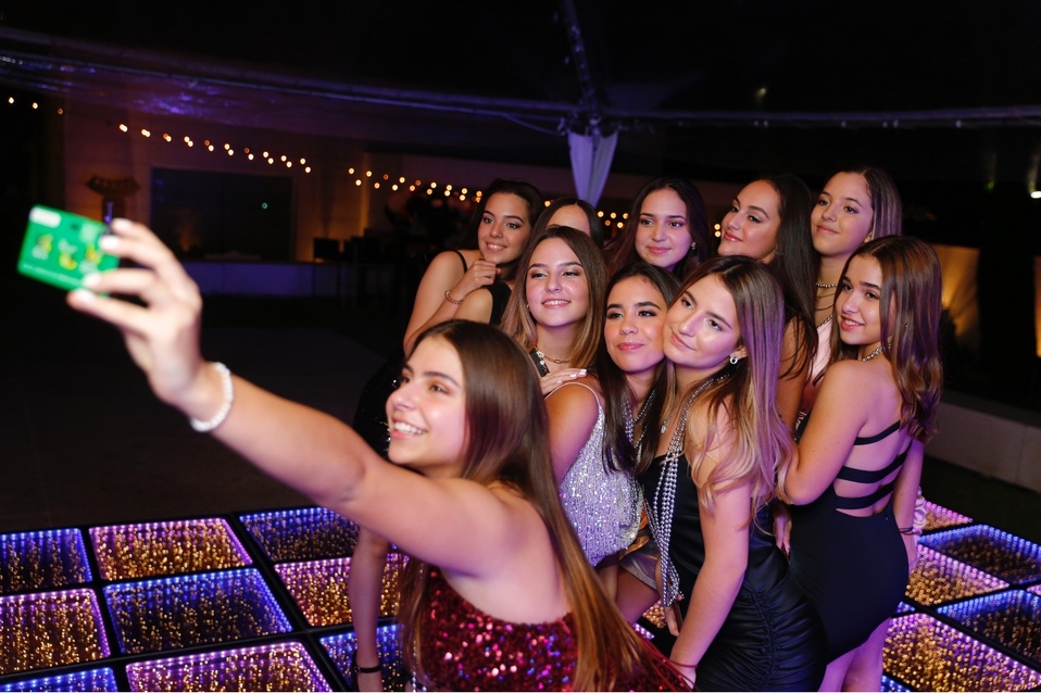 La tradicional selfie no pudo faltar