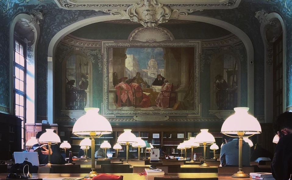 Una de las más artísticas es la Bibliotheque Interuniversitaire de la Sorbonne en París. (Imagen: Instagram).