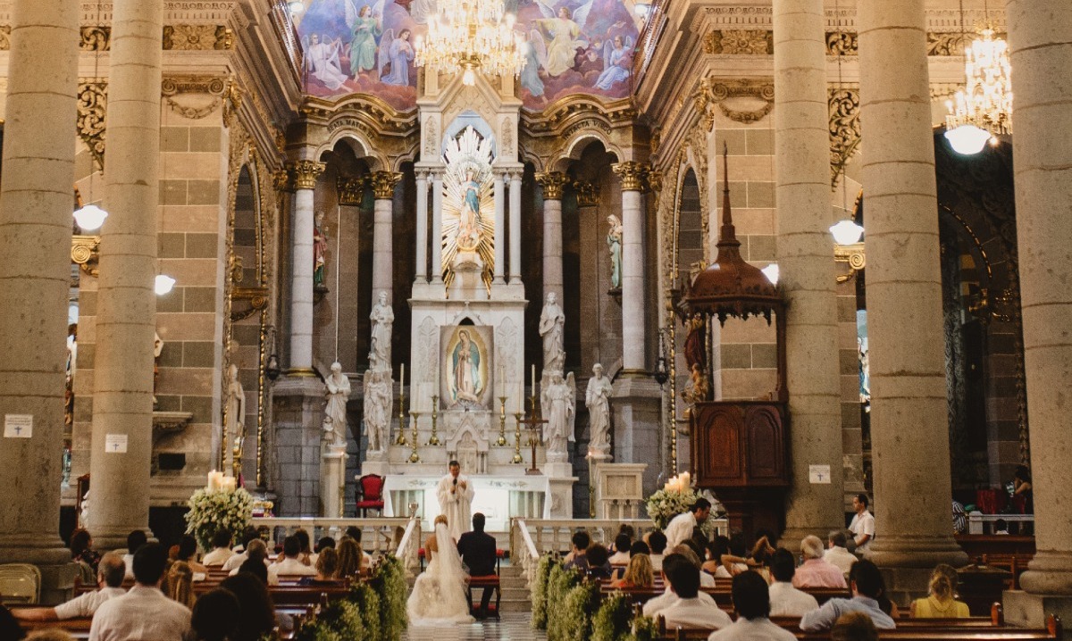 En la Catedral Basílica de la Inmaculada Concepción celebraron su boda / Foto: Visor.dep.foto