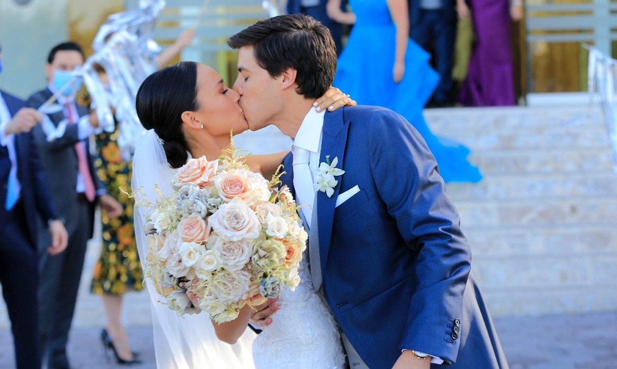 Los novios al finalizar la ceremonia / Foto: Daniel Saldívar