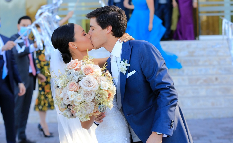 Los novios al finalizar la ceremonia / Foto: Daniel Saldívar