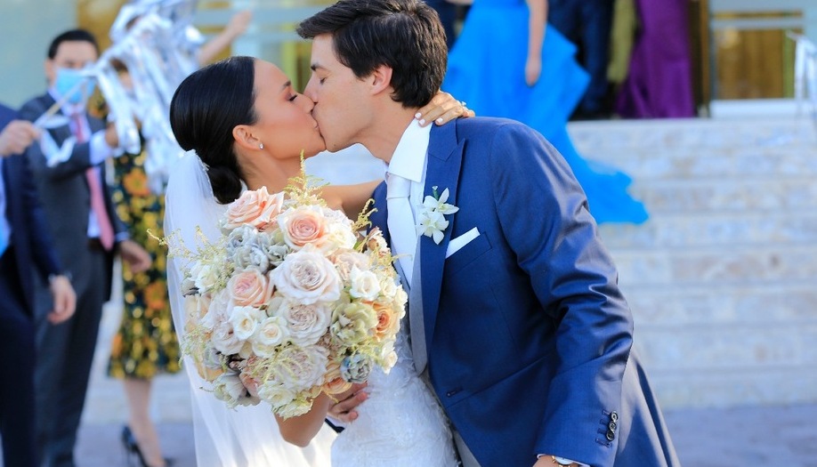 Los novios al finalizar la ceremonia / Foto: Daniel Saldívar