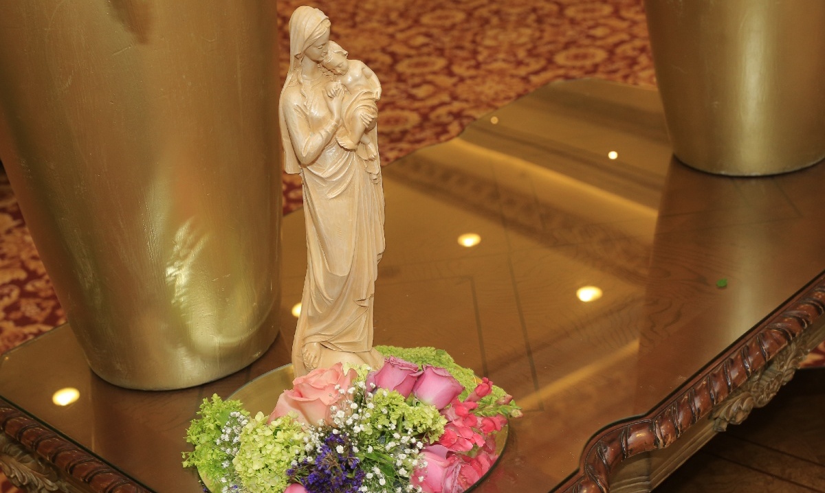 La virgen lució en la decoración / Foto: Daniel Saldívar