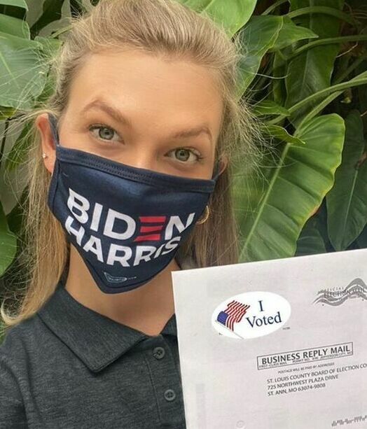 Karlie Kloss es una de las celebridades que votó en las elecciones presidenciales USA 2020.