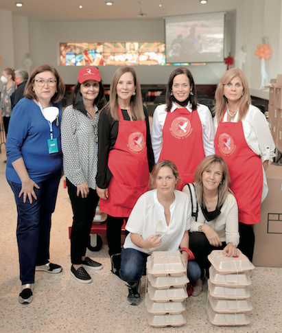 Lucy Sepúlveda, Gabicha García, Connie González, Flora Gutiérrez, Malula Zubieta y Landa, Eugenia Canales y Bárbara Miguel de Alonso