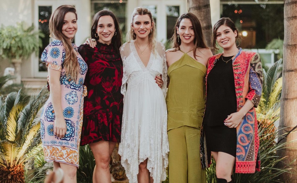 Tania Sada, Sofía Mariscal, la novia, Regina Treviño y Mariell Gutiérrez  / Fotos: Daniela Villarreal