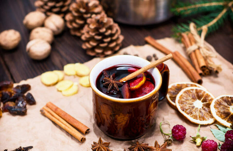 Glühwein, el vino caliente para tomar en navidad.