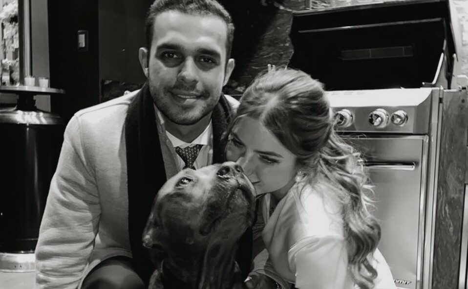 La pareja celebró feliz. FOTO: CORTESÍA EFEGE