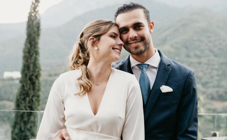Raissa y Sergio se unieron por el civil. FOTO: CORTESÍA EFEGE