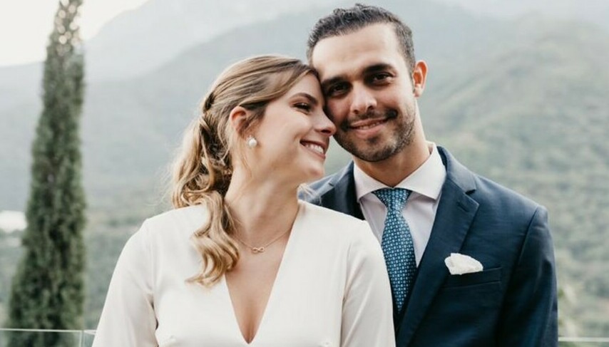 Raissa y Sergio se unieron por el civil. FOTO: CORTESÍA EFEGE
