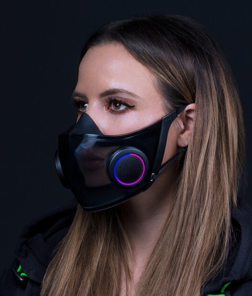 Cubrebocas inteligentes con amplificador de voz, luz RGB y más  (Foto: Razer)