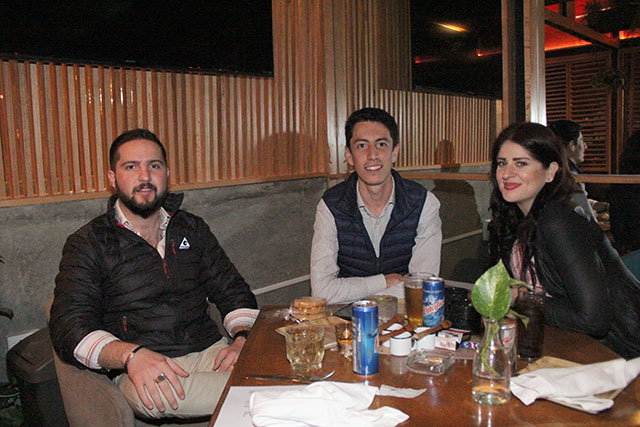 Rodrigo Lancaster, Guillermo Sahagún y Anel Gómez.