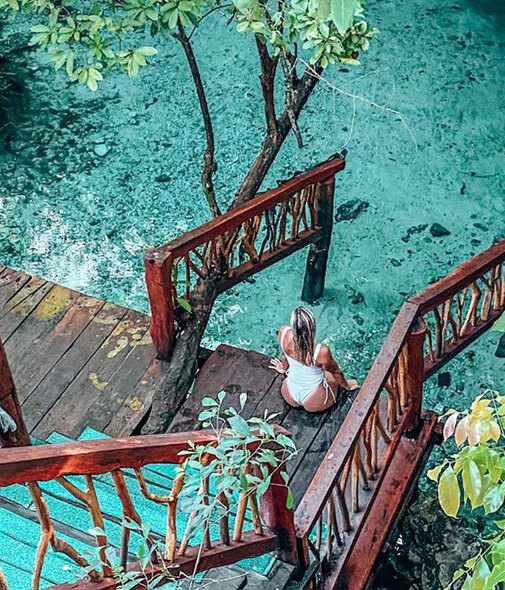 El cenote Ik Kil de nuestro país también es conocido como el cenote sagrado azul. Foto: Archivo