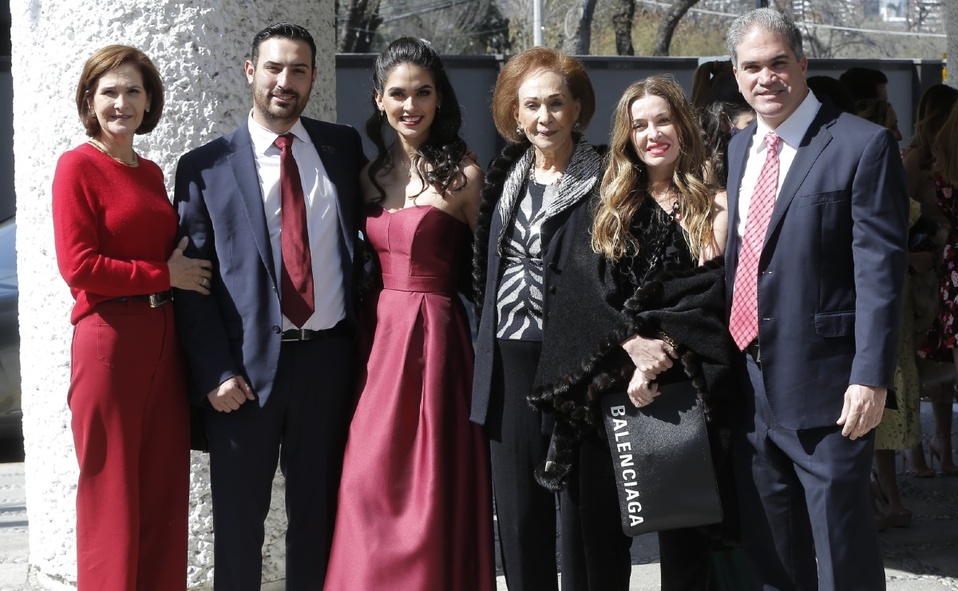 Diana Garza, Virgilio Garza, Maye Marcos de Garza, Lucy de Garza, Miguel Garza y Margarita de Garza / Foto: Daniel Saldívar