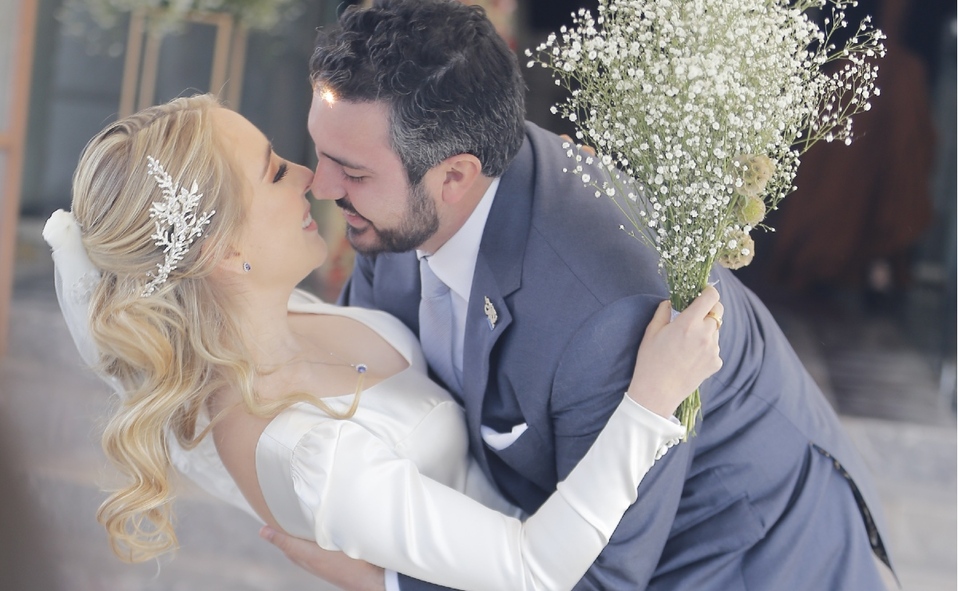Los novios al finalizar la ceremonia / Foto: Daniel Saldívar