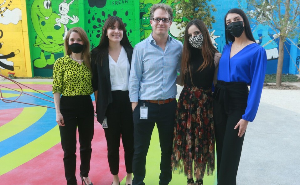 Andrea Vázquez, Sofía Gómez, Gerad Graves, Melissa Dávila y Jaquelin Drittler. FOTO: OMAR VALDEZ