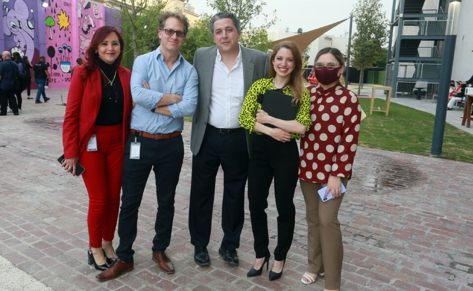 Rosy Romo, Gerad Graves, Gabriel Martínez, Andrea Vázquez y  Alejandra Briones. FOTO: OMAR VALDEZ