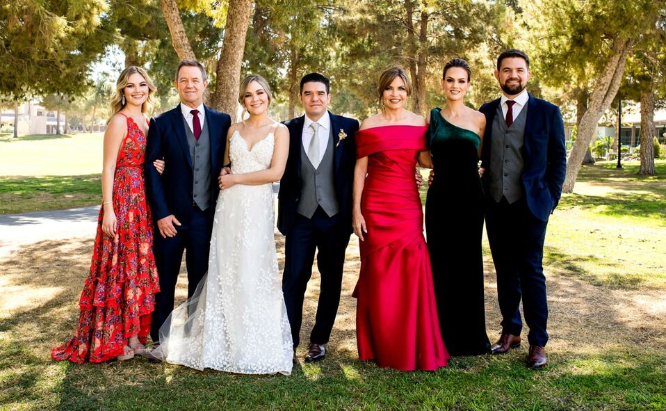 Familia de la novia. Sofía, Carlos, Ana Cris, Armando, Cristina, Magda y Carlos