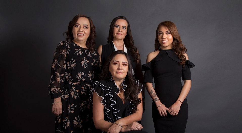 Blanca Estrada, Sandra Schoenhofer, Givanna Rivera y Silvana Sánchez / Foto: María Perezgrovas.
